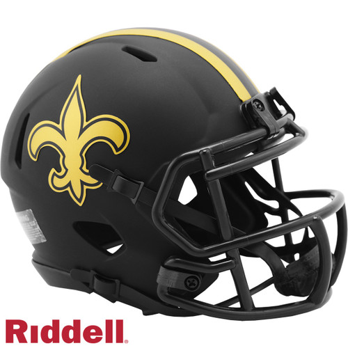 New Orleans Saints Helmet Riddell Replica Mini Speed Style Eclipse Alternate