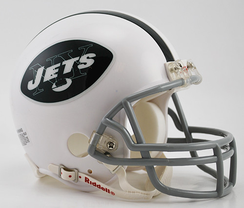 New York Jets 1965-77 Throwback Replica Mini Helmet w/ Z2B Face Mask