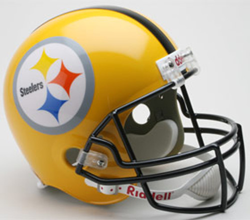 Pittsburgh Steelers Helmet Riddell Replica Full Size VSR4 Style 75th Anniversary 2007 Gold Throwback