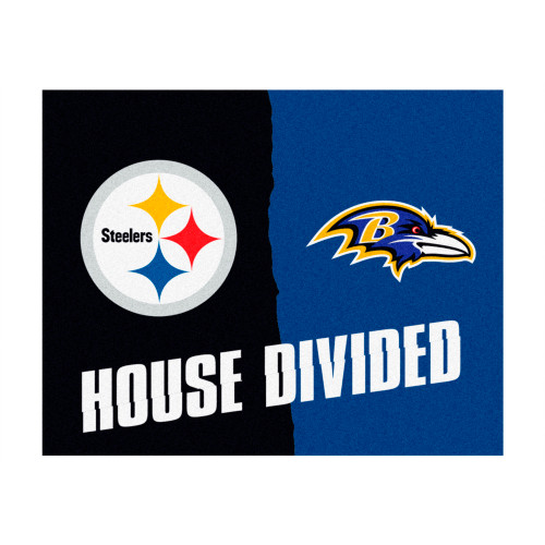 NFL House Divided - Steelers / Ravens House Divided Mat House Divided Multi