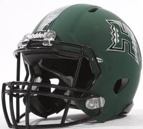 Hawaii Warriors Helmet Riddell Replica Mini Speed Style Matte Green Design