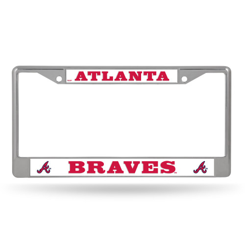 Atlanta Braves License Plate Frame Chrome