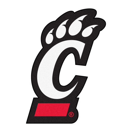 University of Cincinnati - Cincinnati Bearcats Mascot Mat Claw C Primary Logo Black