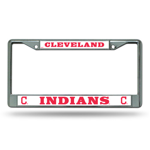 Cleveland Indians License Plate Frame Chrome