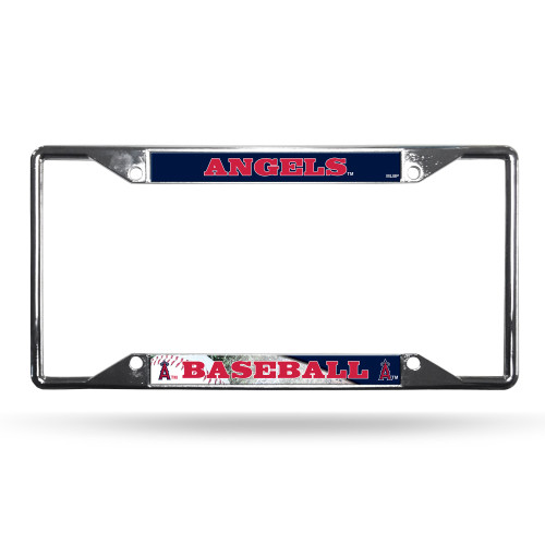 Los Angeles Angels License Plate Frame Chrome EZ View