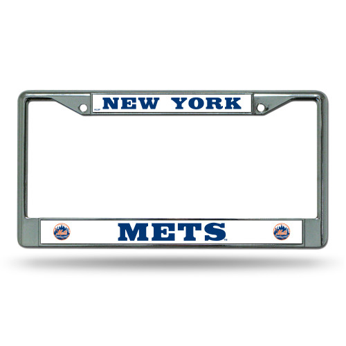 New York Mets License Plate Frame Chrome