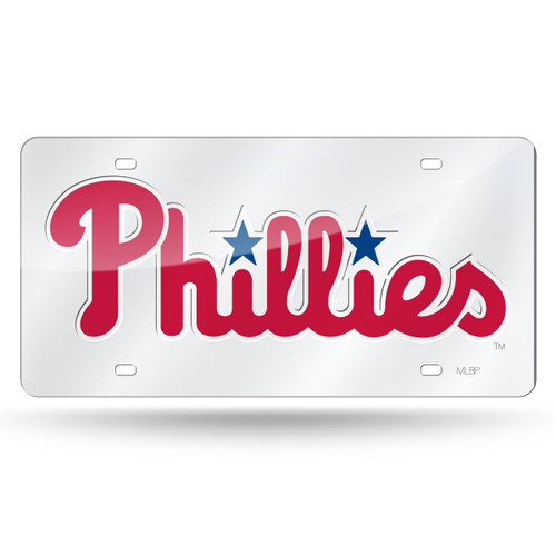Philadelphia Phillies Laser Cut Silver License Plate
