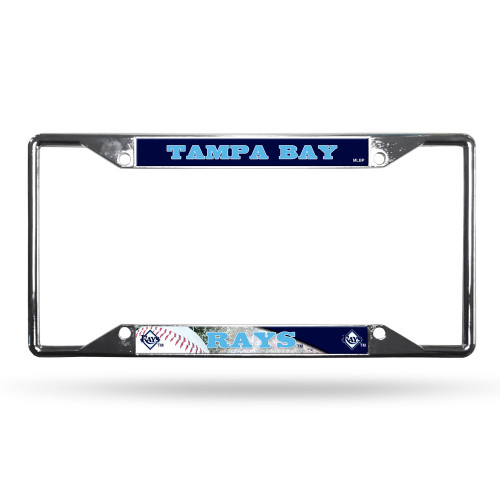Tampa Bay Rays License Plate Frame Chrome EZ View