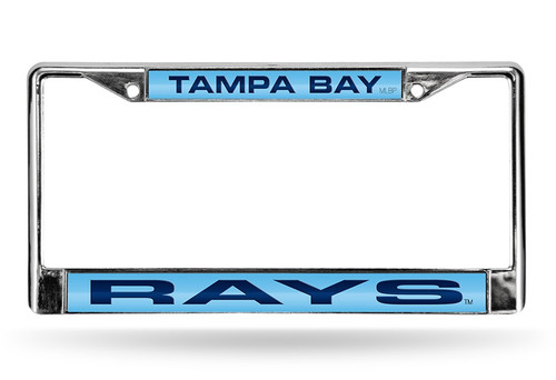 Tampa Bay Rays License Plate Frame Laser Cut Chrome