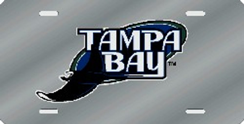 Tampa Bay Rays License Plate Laser Cut Silver