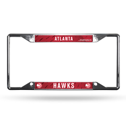 Atlanta Hawks License Plate Frame Chrome EZ View