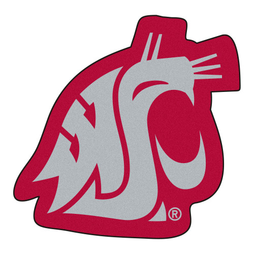 Washington State University - Washington State Cougars Mascot Mat "WSU" Logo Red