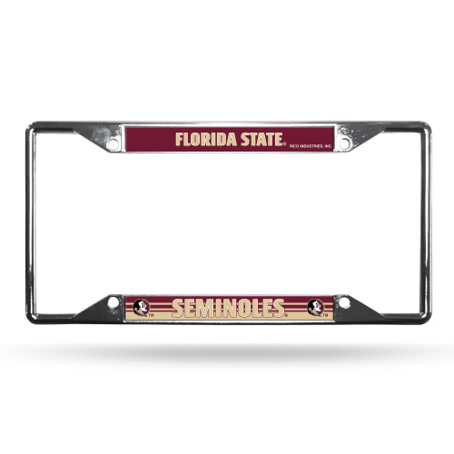 Florida State Seminoles License Plate Frame Chrome EZ View