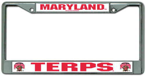 Maryland Terrapins License Plate Frame Chrome