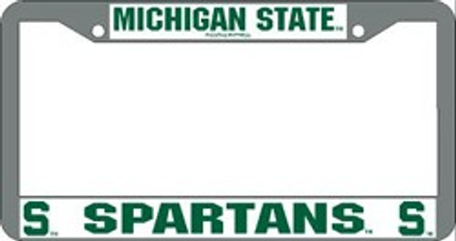 Michigan State Spartans License Plate Frame Chrome