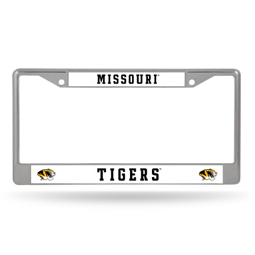 Missouri Tigers License Plate Frame Chrome