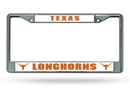 Texas Longhorns License Plate Frame Chrome