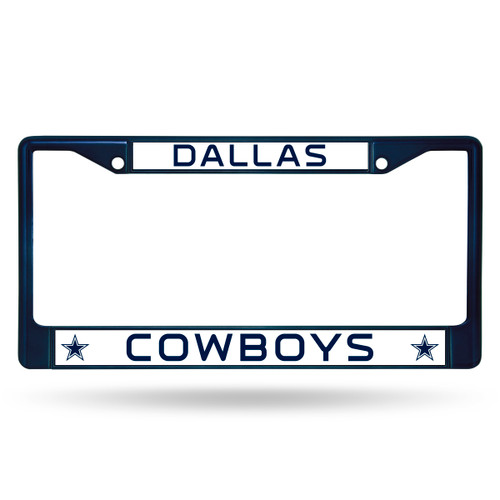 Dallas Cowboys License Plate Frame Metal Navy