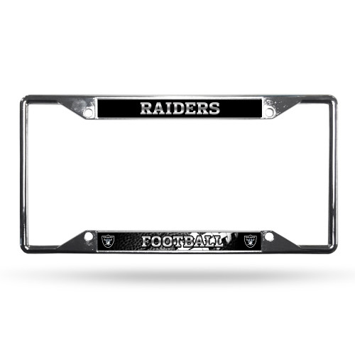 Las Vegas Raiders License Plate Frame Chrome EZ View Raiders Nation