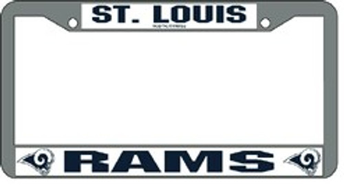 Los Angeles Rams License Plate Frame Chrome St. Louis Throwback