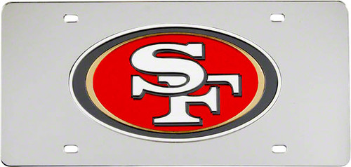 San Francisco 49ers License Plate Laser Cut Silver