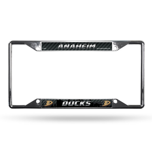 Anaheim Ducks License Plate Frame Chrome EZ View