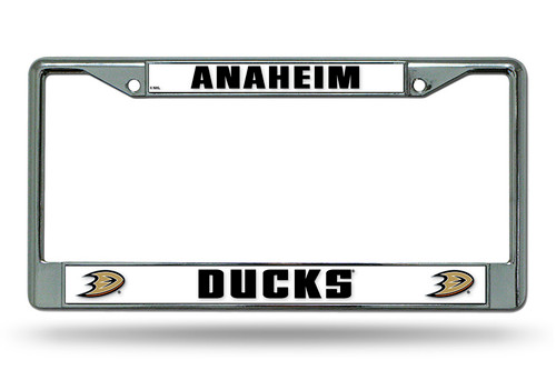 Anaheim Ducks License Plate Frame Chrome