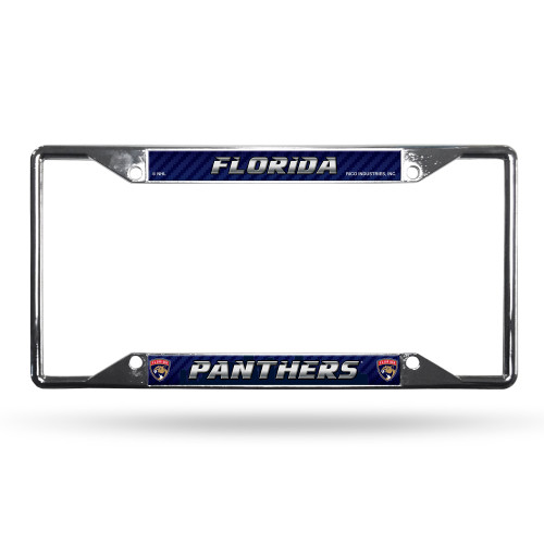 Florida Panthers License Plate Frame Chrome EZ View