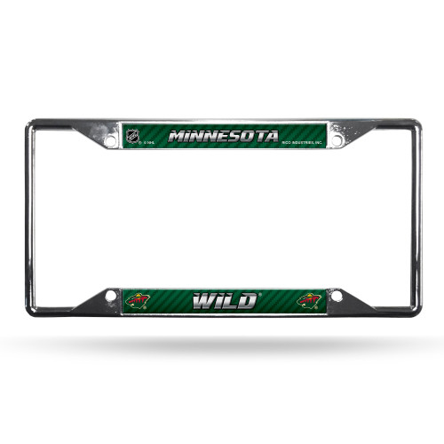 Minnesota Wild License Plate Frame Chrome EZ View