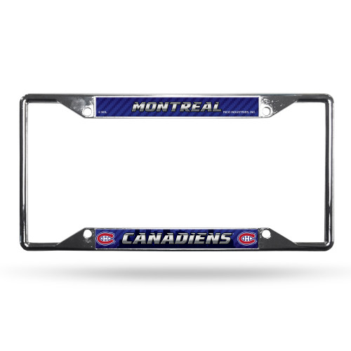 Montreal Canadiens License Plate Frame Chrome EZ View