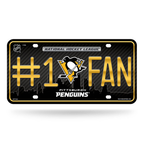 Pittsburgh Penguins License Plate  - #1 FAN