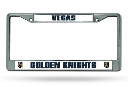 Vegas Golden Knights License Plate Frame Chrome EZ View