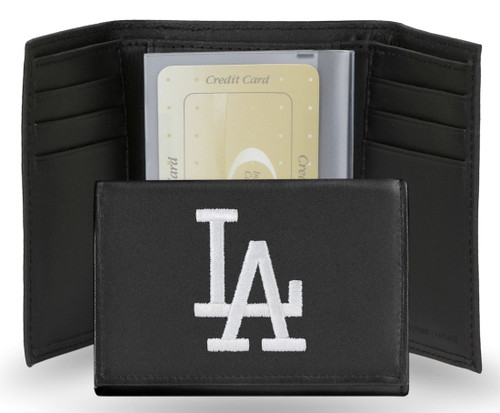 Los Angeles Dodgers Wallet Trifold Leather Embroidered