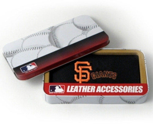 San Francisco Giants Checkbook Cover Embroidered Leather