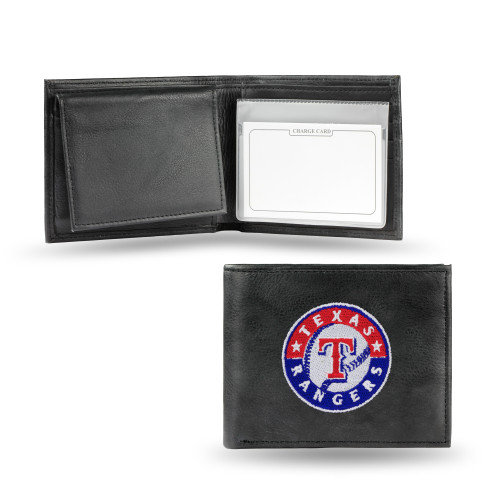 Texas Rangers Embroidered Leather Billfold