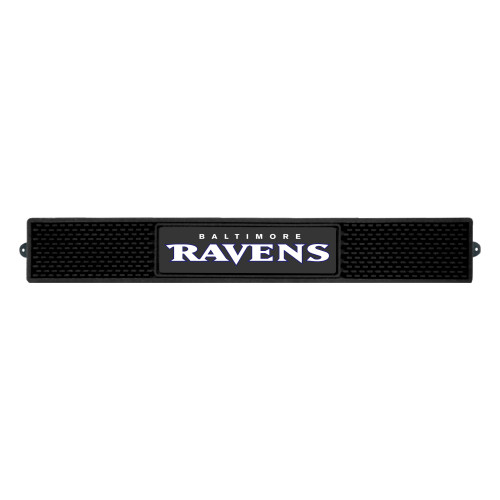 Baltimore Ravens Drink Mat "Raven" Logo & "Ravens" Wordmark Black