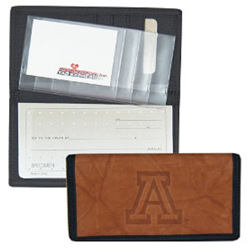 Arizona Wildcats Leather/Nylon Embossed Checkbook Cover