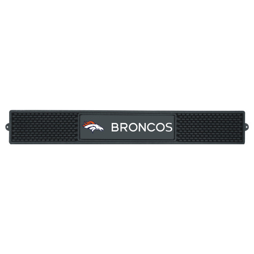 Denver Broncos Drink Mat Bronco Head Primary Logo and Wordmark Black