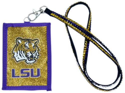 LSU Tigers Wallet Beaded Lanyard Style