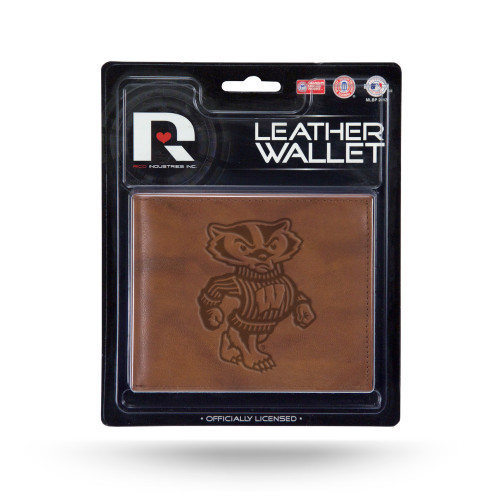 Wisconsin Badgers Wallet Billfold Leather Embossed