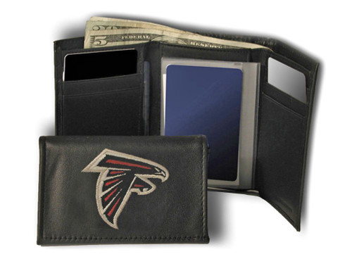 Atlanta Falcons Wallet Trifold Leather Embroidered