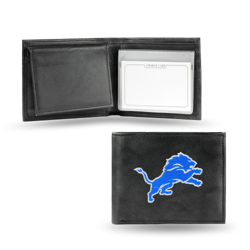 Detroit Lions Embroidered Leather Billfold