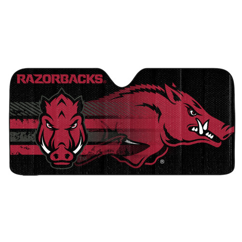 University of Arkansas - Arkansas Razorbacks Auto Shade Razorback Primary Logo with Wordmark Black