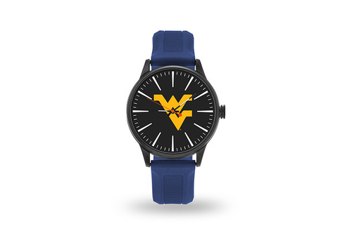 West Virginia Mountaineers Watch Men's Cheer Style with Navy Watch Band