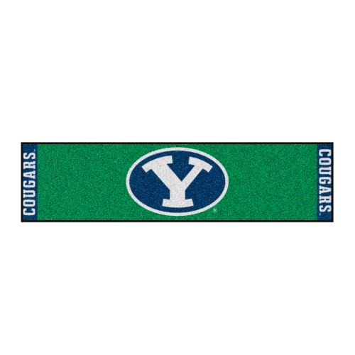 Brigham Young University - BYU Cougars Putting Green Mat "Oval Y" Logo Green