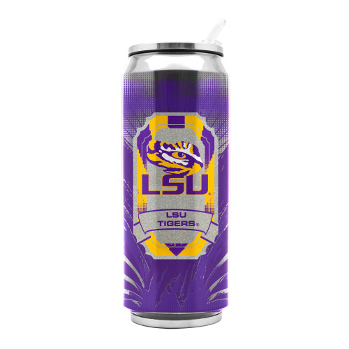 LSU Tigers Stainless Steel Thermo Can - 16.9 ounces