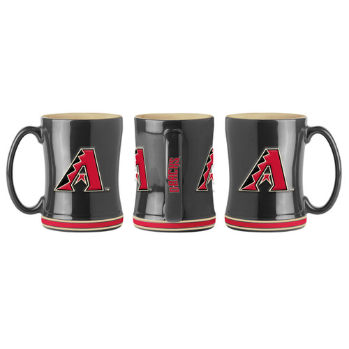 Arizona Diamondbacks Coffee Mug 14oz Sculpted Relief