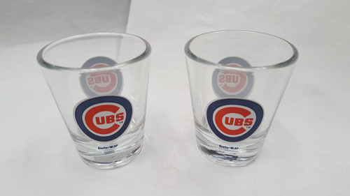 Chicago Cubs Shot Glass - 2 Pack Clear