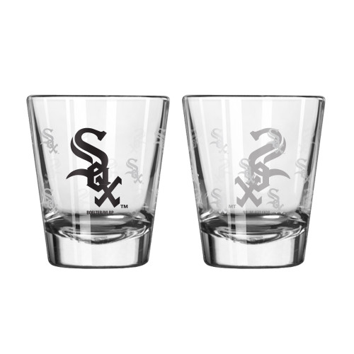 Chicago White Sox Shot Glass - 2 Pack Satin Etch