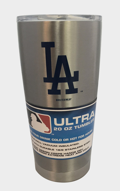 Los Angeles Dodgers Travel Tumbler 20oz Ultra Silver